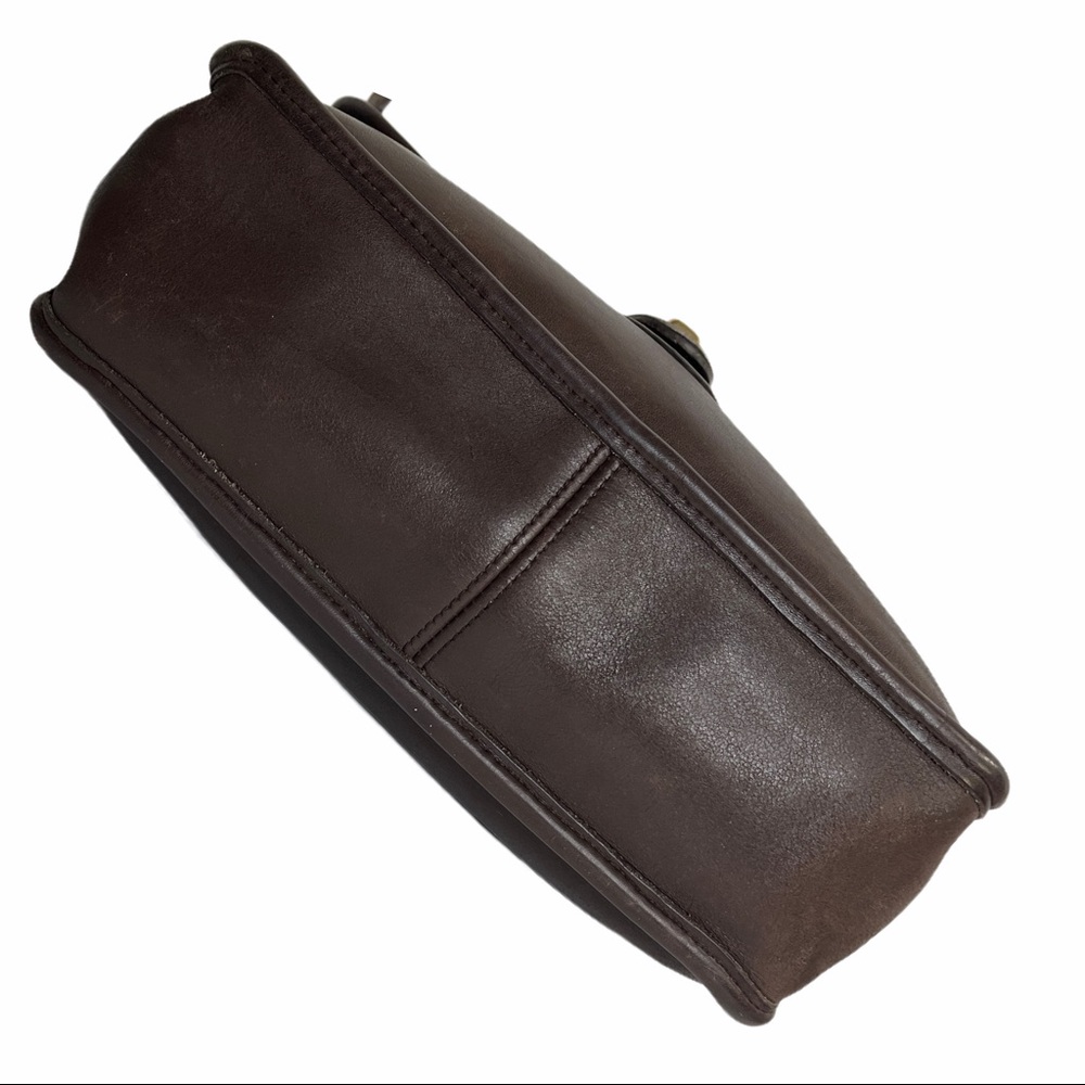 Coach Brown Leather Crossbody Satchel - Picture 8 of 9